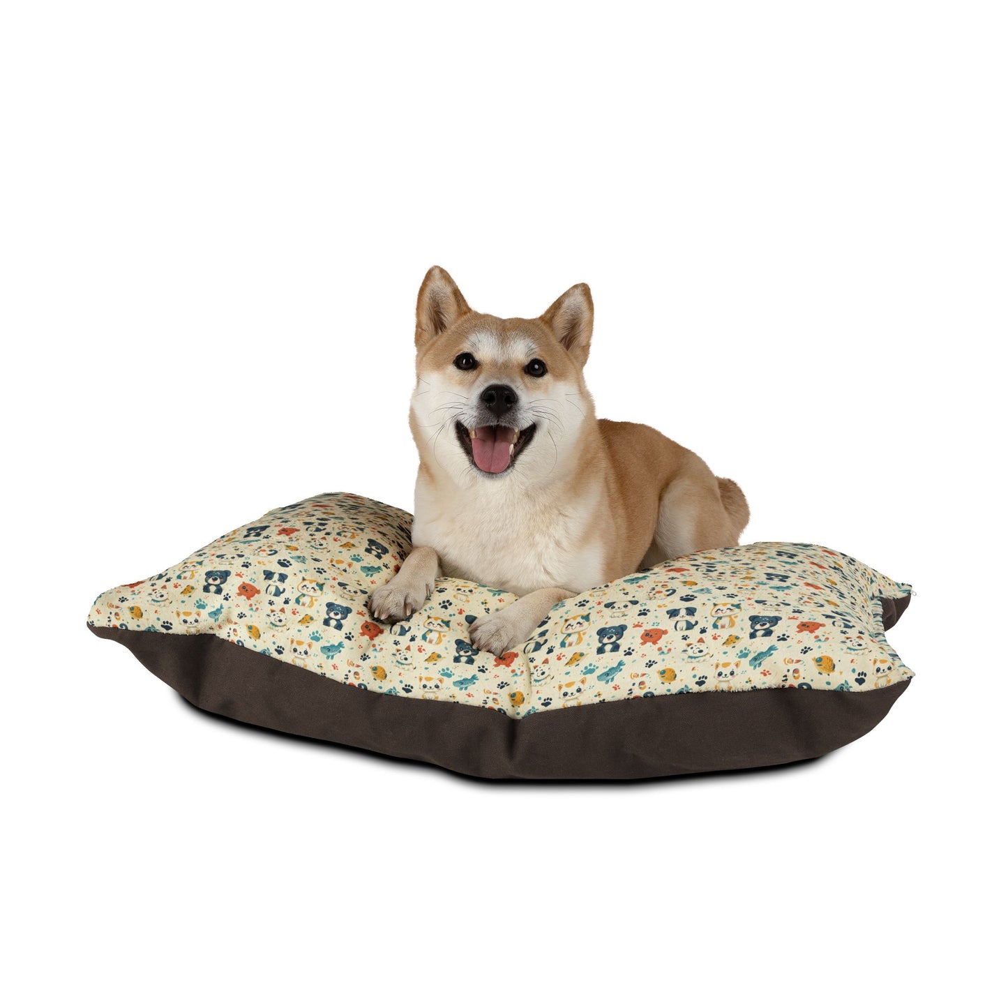 Adorable Puppy Print Pet Bed β Soft, Cozy & Washable
