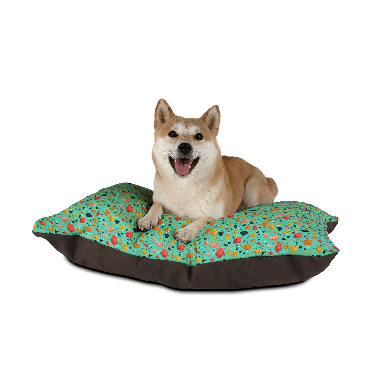 Vibrant Geometric Pet Bed β Soft, Durable & Cozy