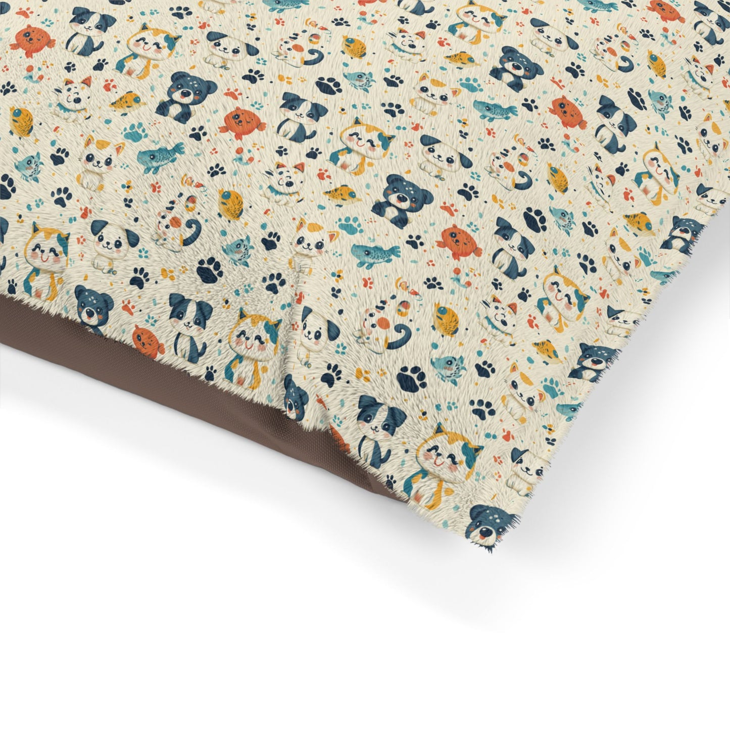 Adorable Puppy Print Pet Bed – Soft, Cozy & Washable