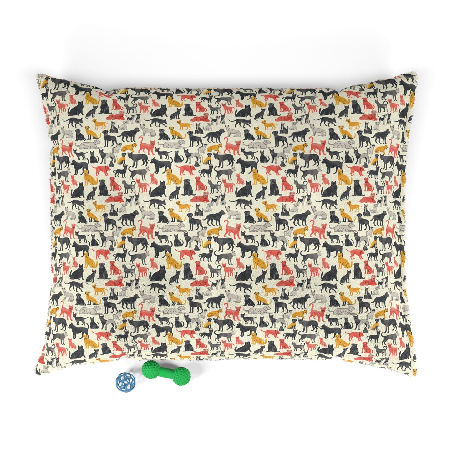 Multi-Breed Dog Print Pet Bed – Soft, Cozy & Washable