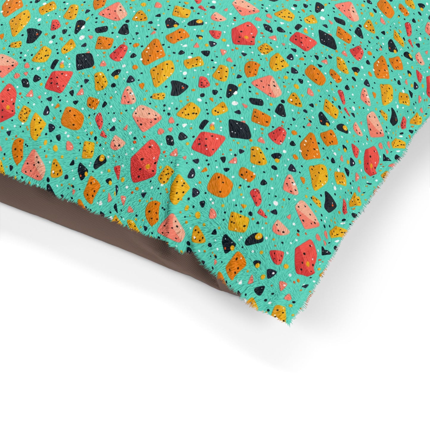 Vibrant Geometric Pet Bed – Soft, Durable & Cozy