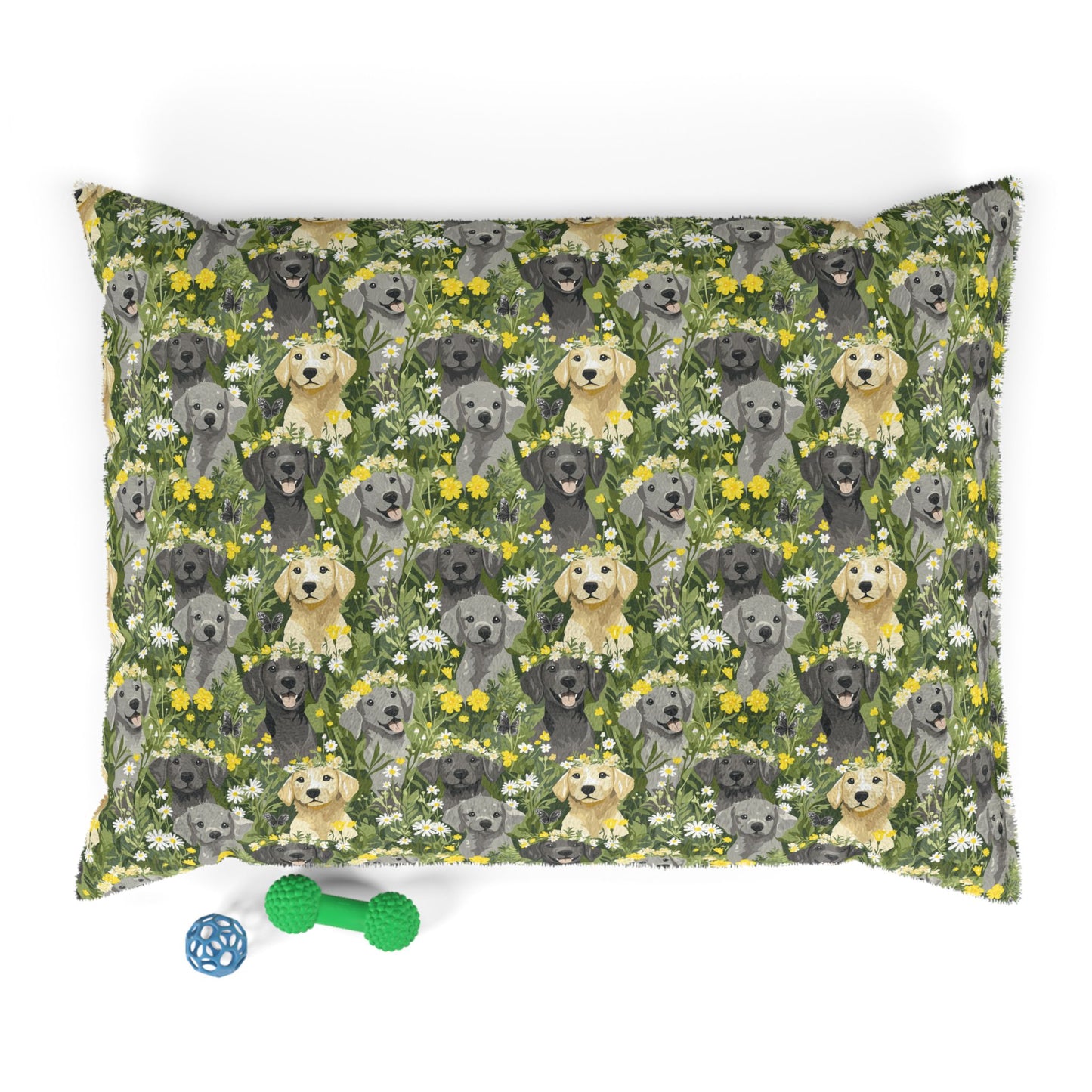 Floral Dog Paradise Pet Bed – Soft, Cozy & Washable