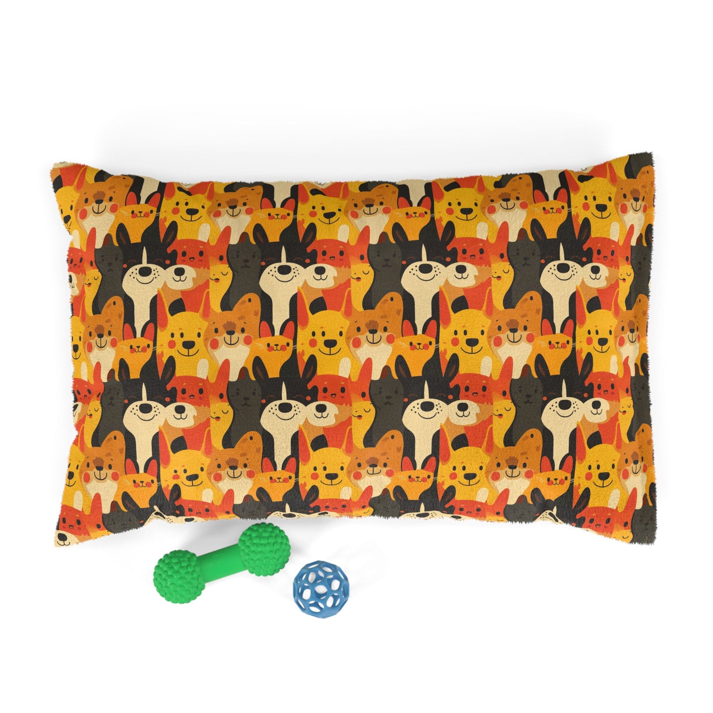 Cute Cartoon Dog Print Pet Bed – Soft, Cozy & Washable