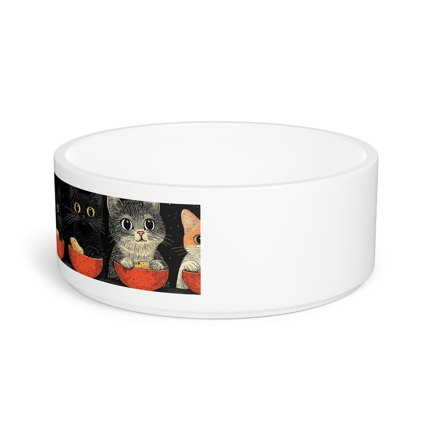 Whimsical Cat-Themed Pet Bowl - Perfect for Cat Lovers and Pet Celebrations