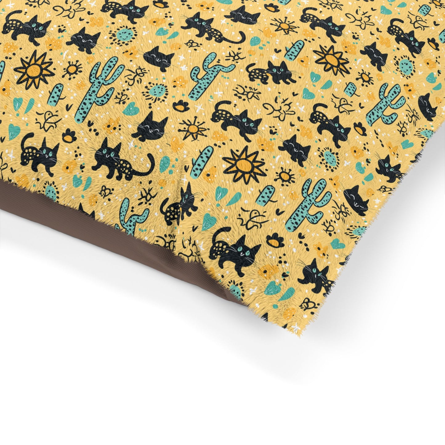 Desert Cat Adventure Pet Bed – Soft, Cozy & Washable