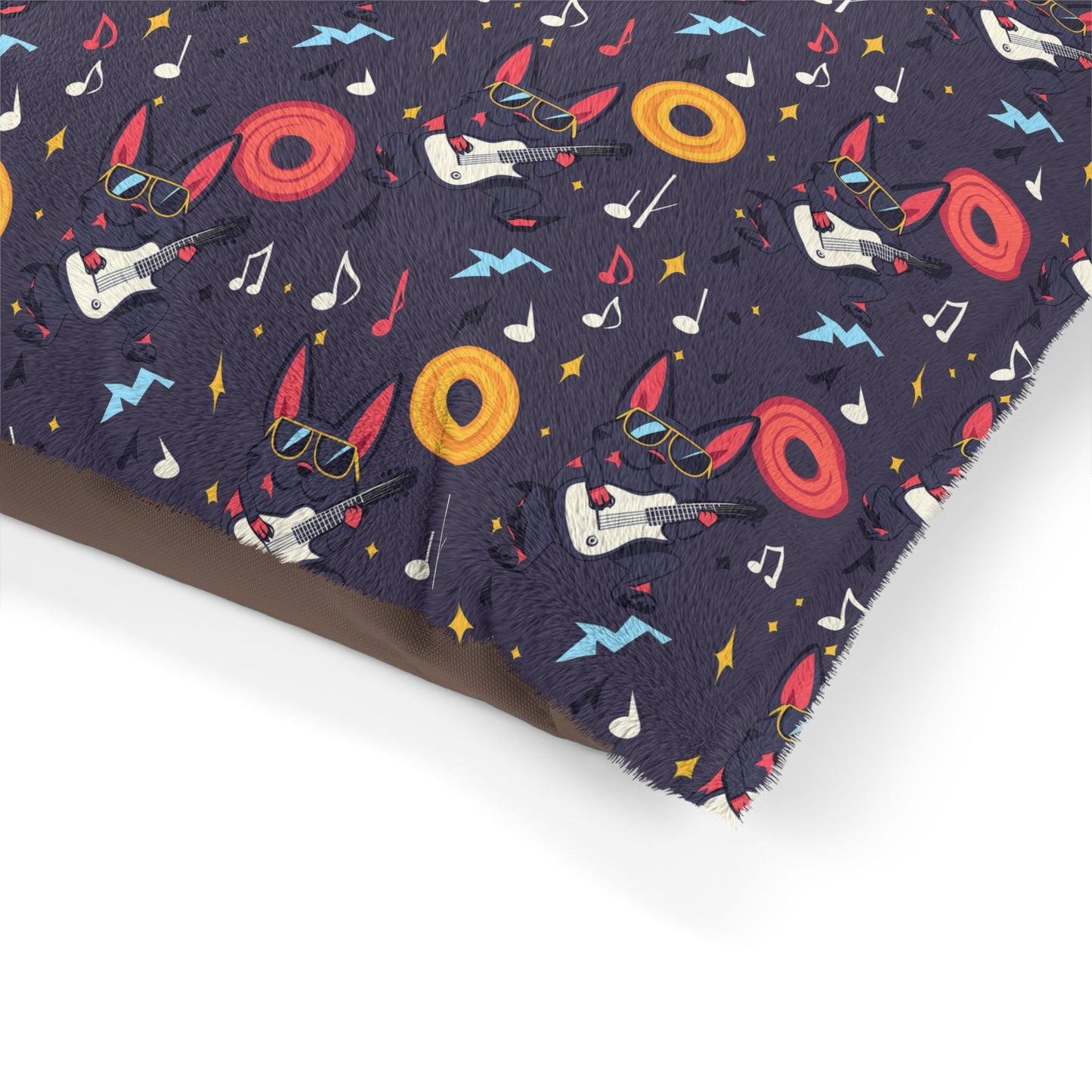 Music Vibes Dog Pet Bed – Fun, Cozy & Washable