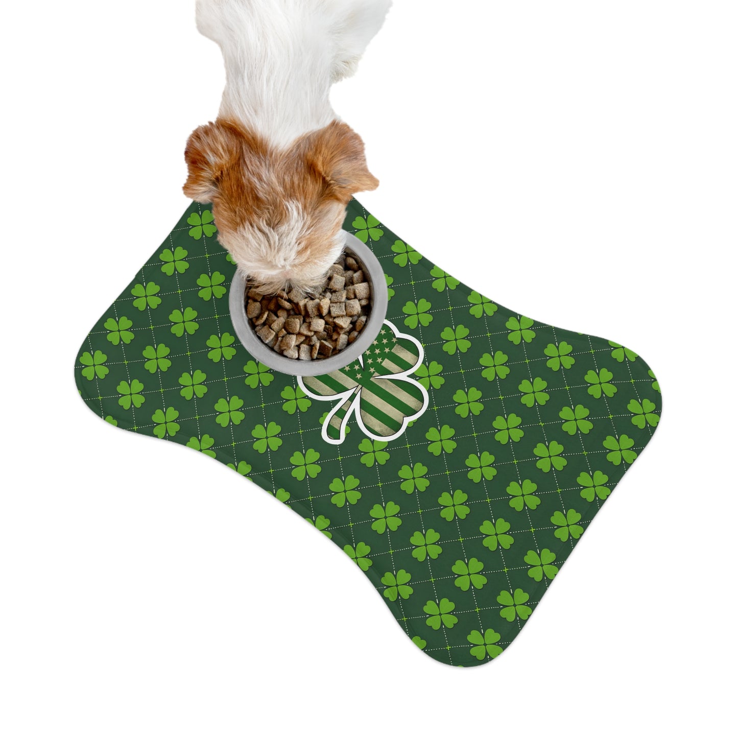 St. Patrick’s Day Pet Feeding Mats – Lucky Clover Design