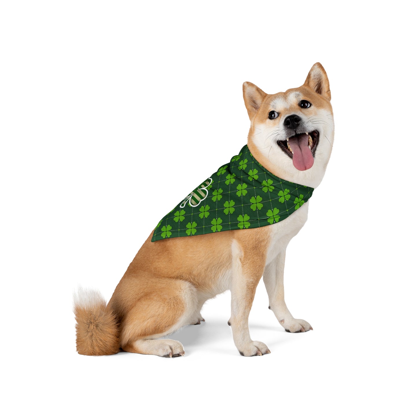 St. Patrick's Day Pet Bandana with Shamrock Design