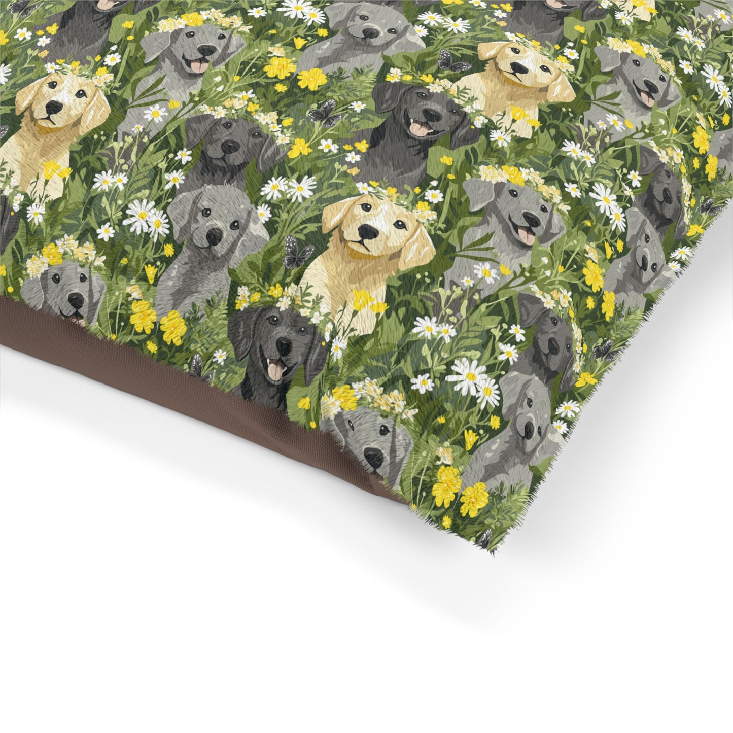 Floral Dog Paradise Pet Bed – Soft, Cozy & Washable