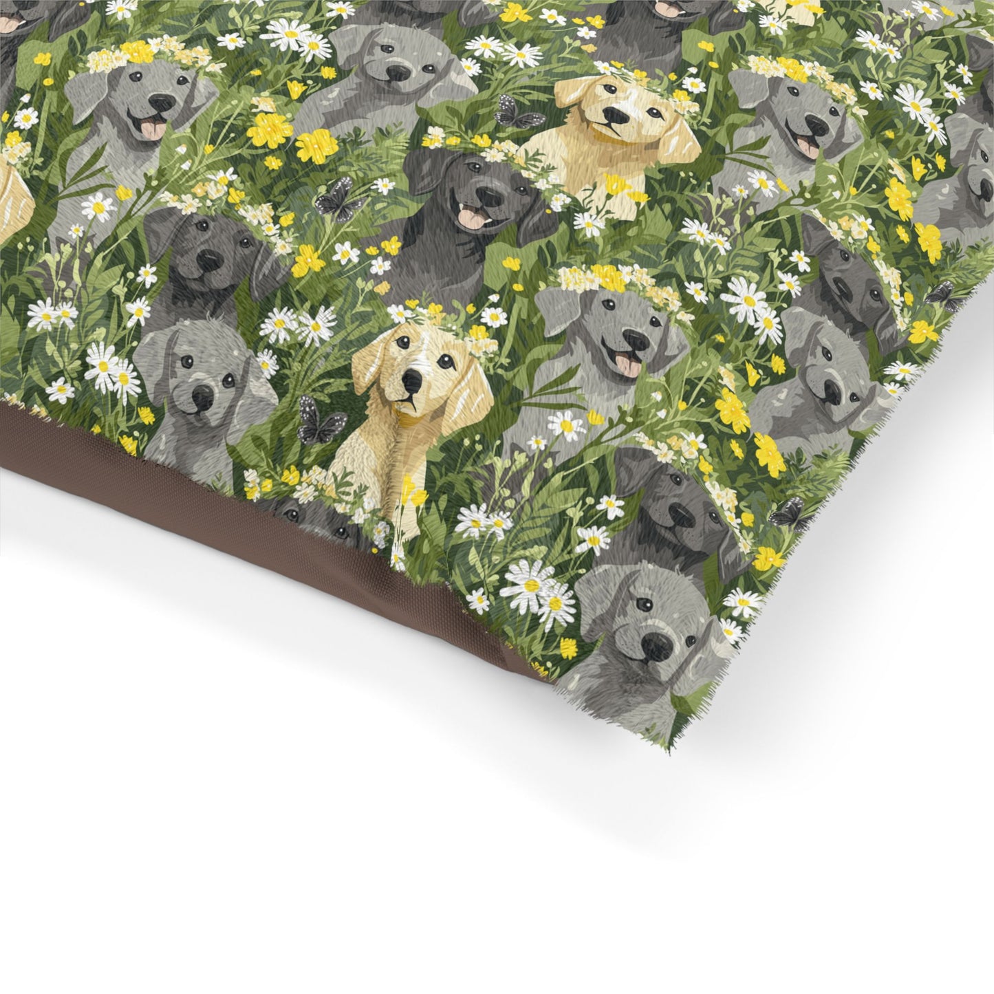 Floral Dog Paradise Pet Bed – Soft, Cozy & Washable