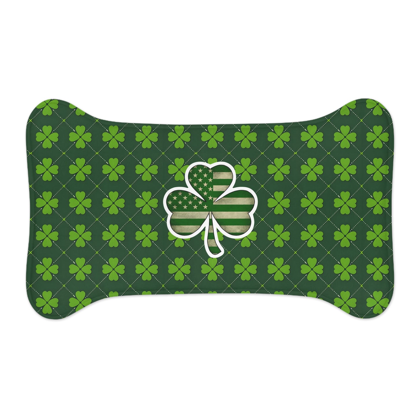 St. Patrick’s Day Pet Feeding Mats – Lucky Clover Design