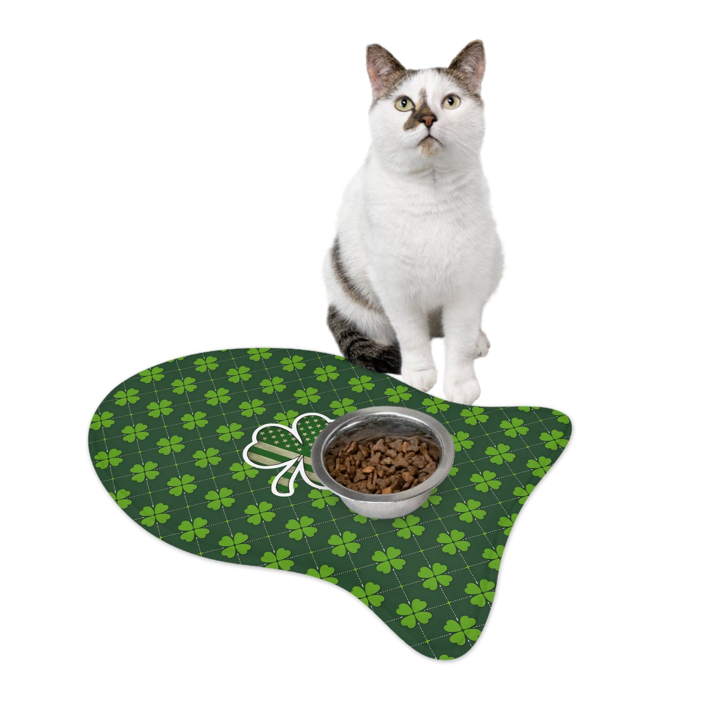St. Patrick’s Day Pet Feeding Mats – Lucky Clover Design