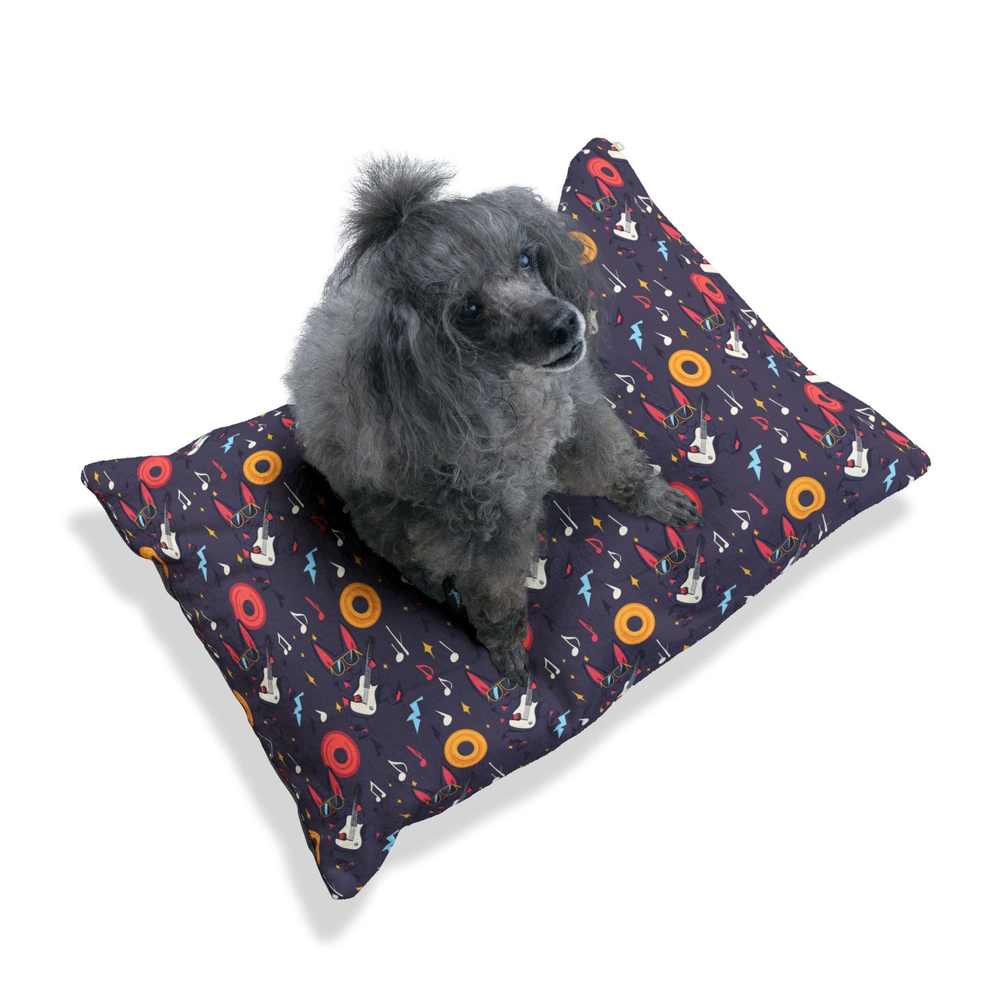 Music Vibes Dog Pet Bed – Fun, Cozy & Washable