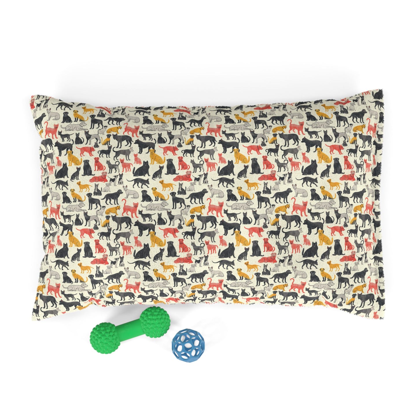 Multi-Breed Dog Print Pet Bed – Soft, Cozy & Washable