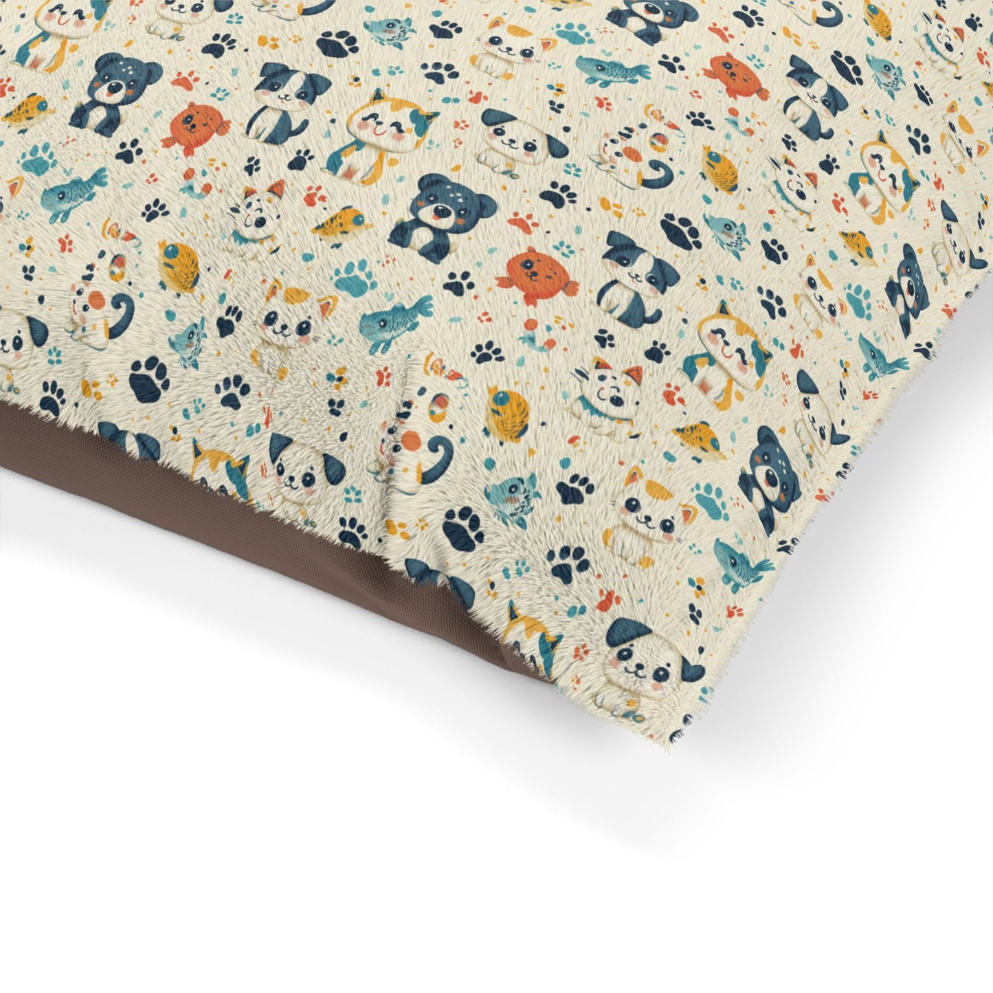 Adorable Puppy Print Pet Bed – Soft, Cozy & Washable