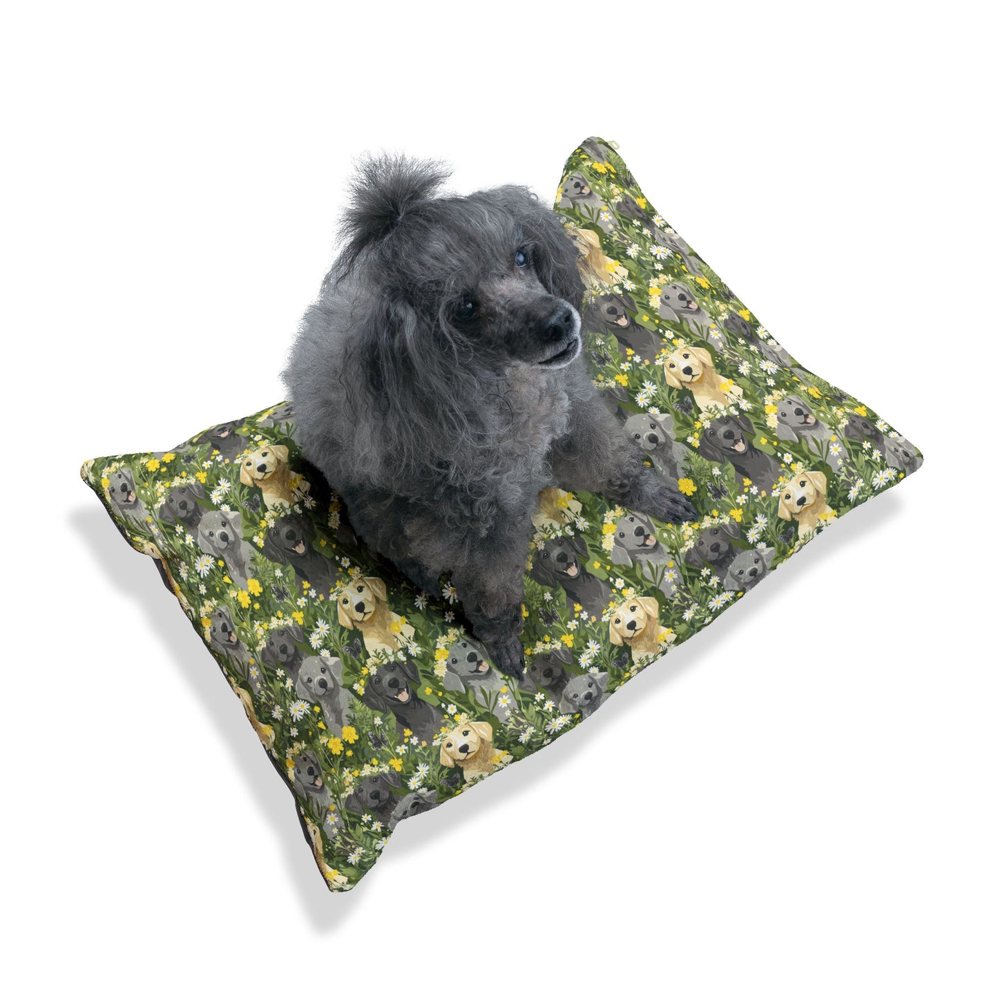 Floral Dog Paradise Pet Bed – Soft, Cozy & Washable