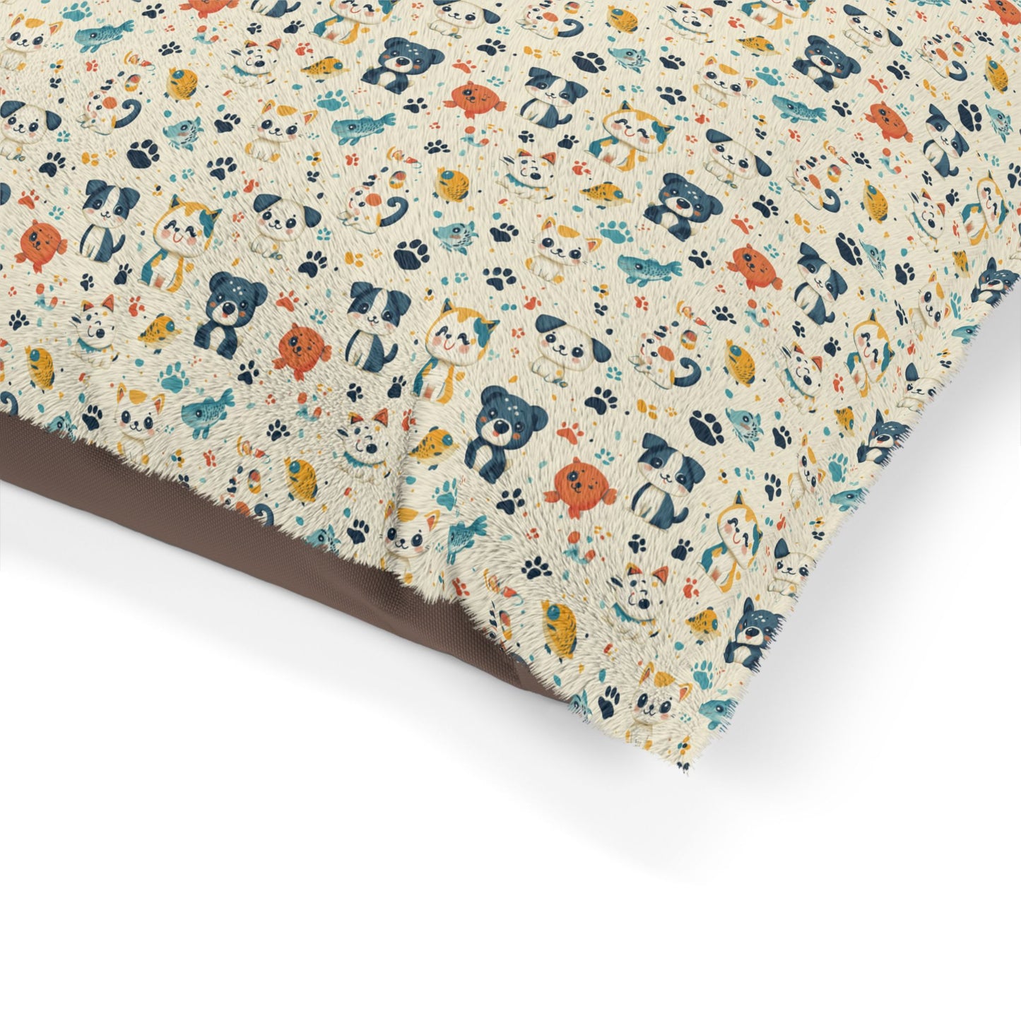 Adorable Puppy Print Pet Bed – Soft, Cozy & Washable