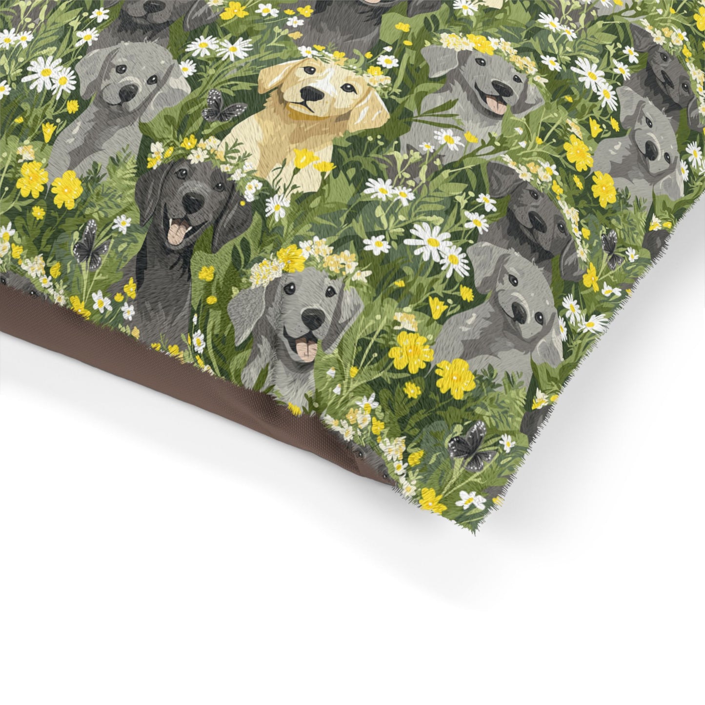 Floral Dog Paradise Pet Bed – Soft, Cozy & Washable