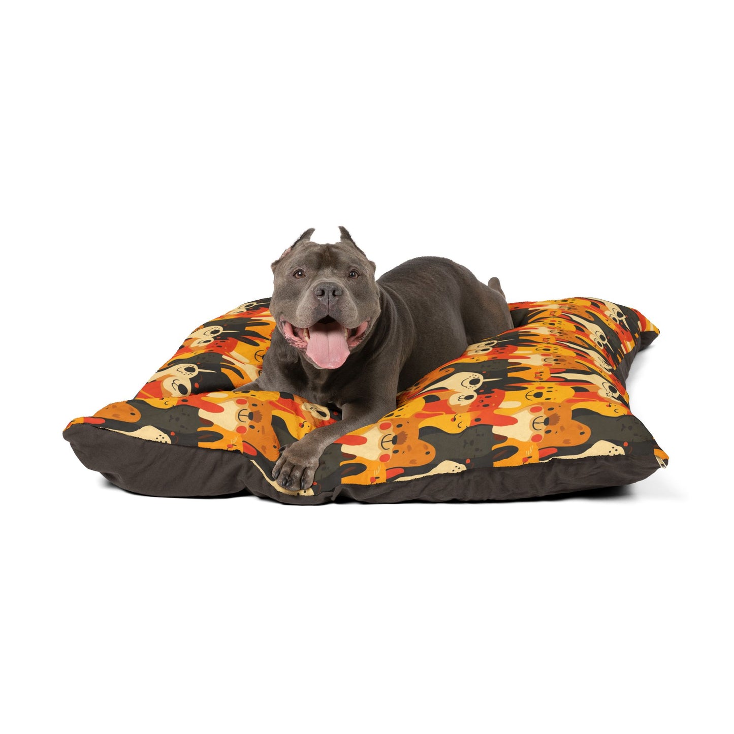 Cute Cartoon Dog Print Pet Bed – Soft, Cozy & Washable