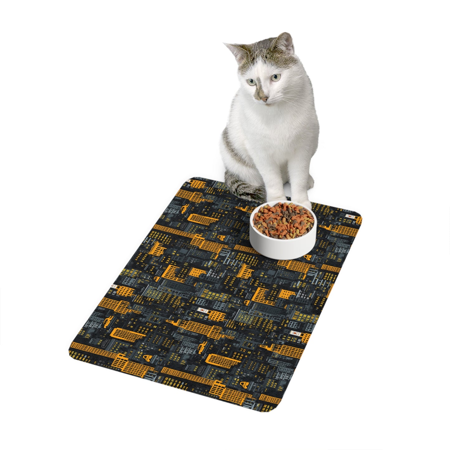 New York Pet Food Mat - 12x18 Non-Slip Feeding Mat for Dogs and Cats