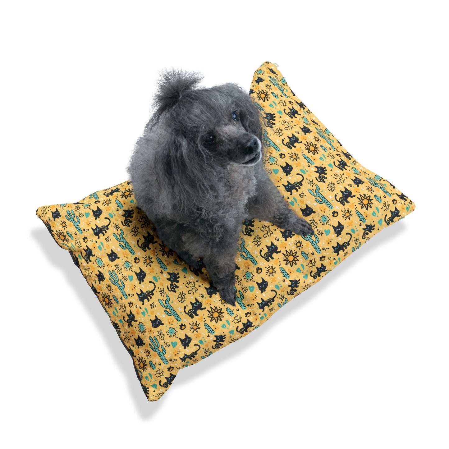 Desert Cat Adventure Pet Bed – Soft, Cozy & Washable