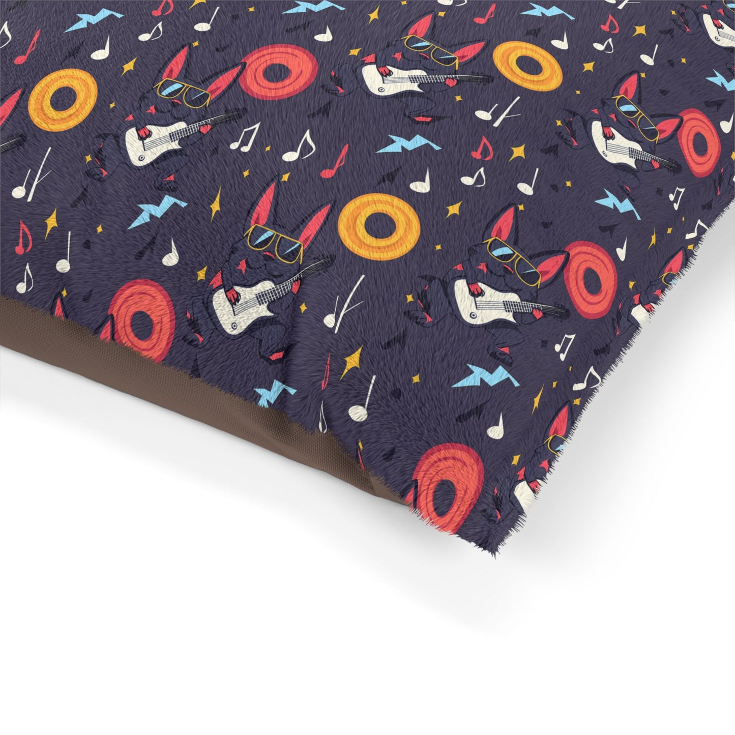 Music Vibes Dog Pet Bed – Fun, Cozy & Washable