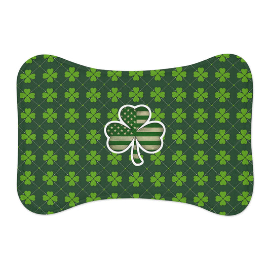 St. Patrick’s Day Pet Feeding Mats – Lucky Clover Design