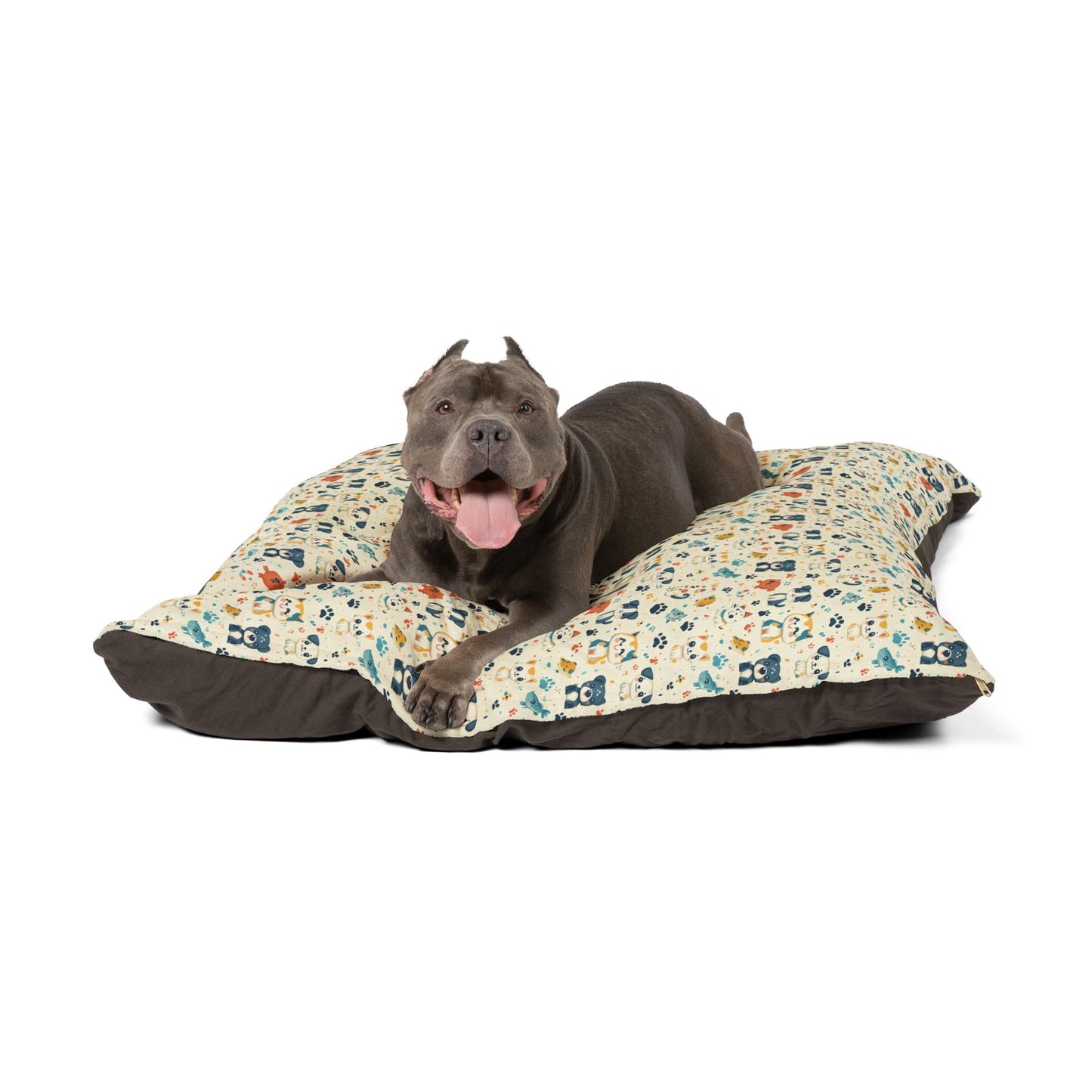 Adorable Puppy Print Pet Bed – Soft, Cozy & Washable
