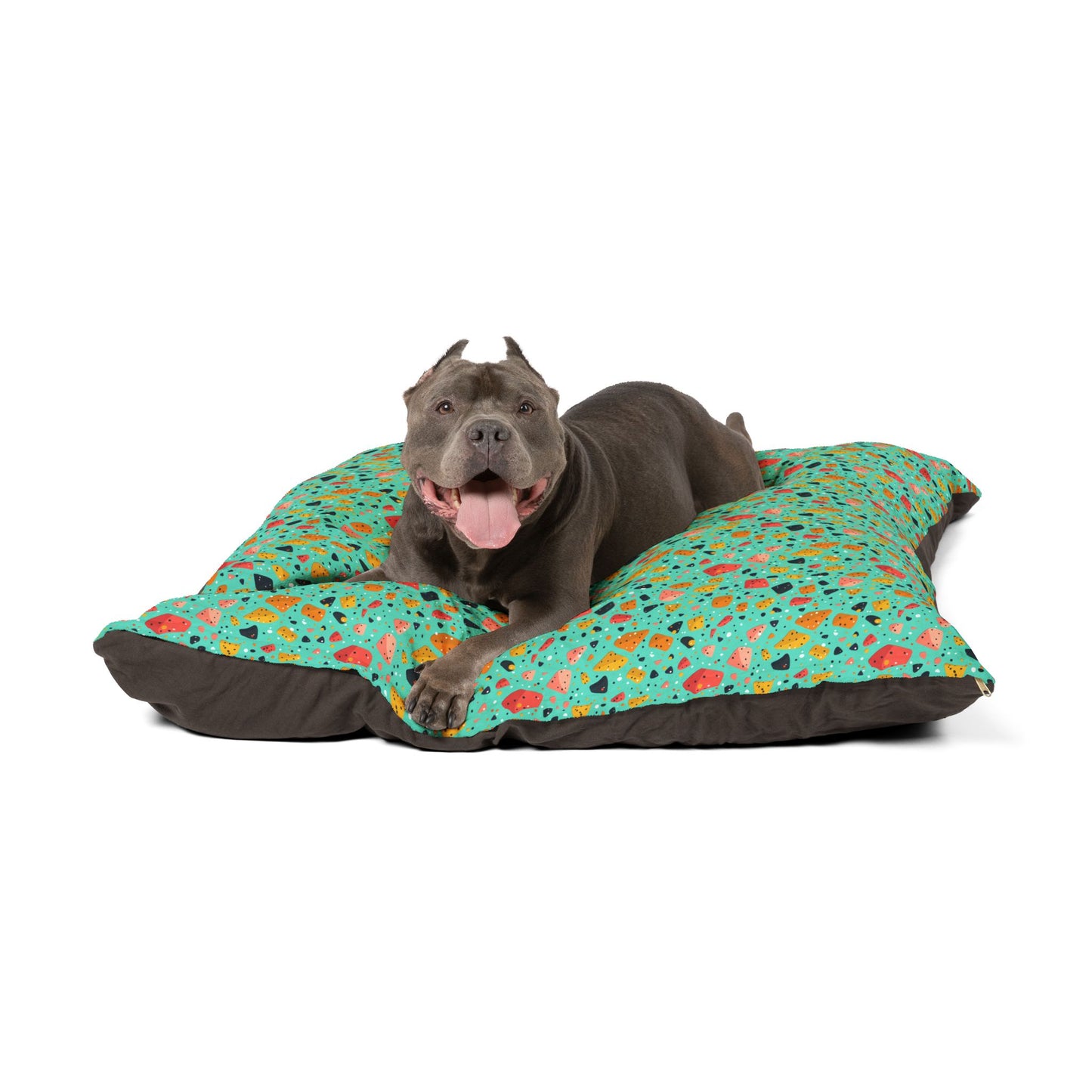 Vibrant Geometric Pet Bed – Soft, Durable & Cozy