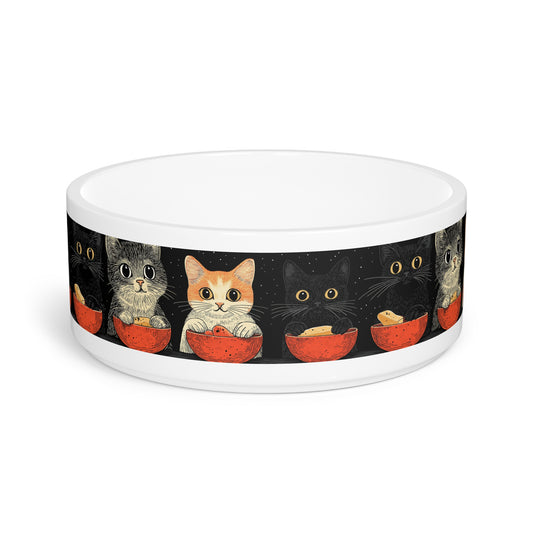 Whimsical Cat-Themed Pet Bowl - Perfect for Cat Lovers and Pet Celebrations