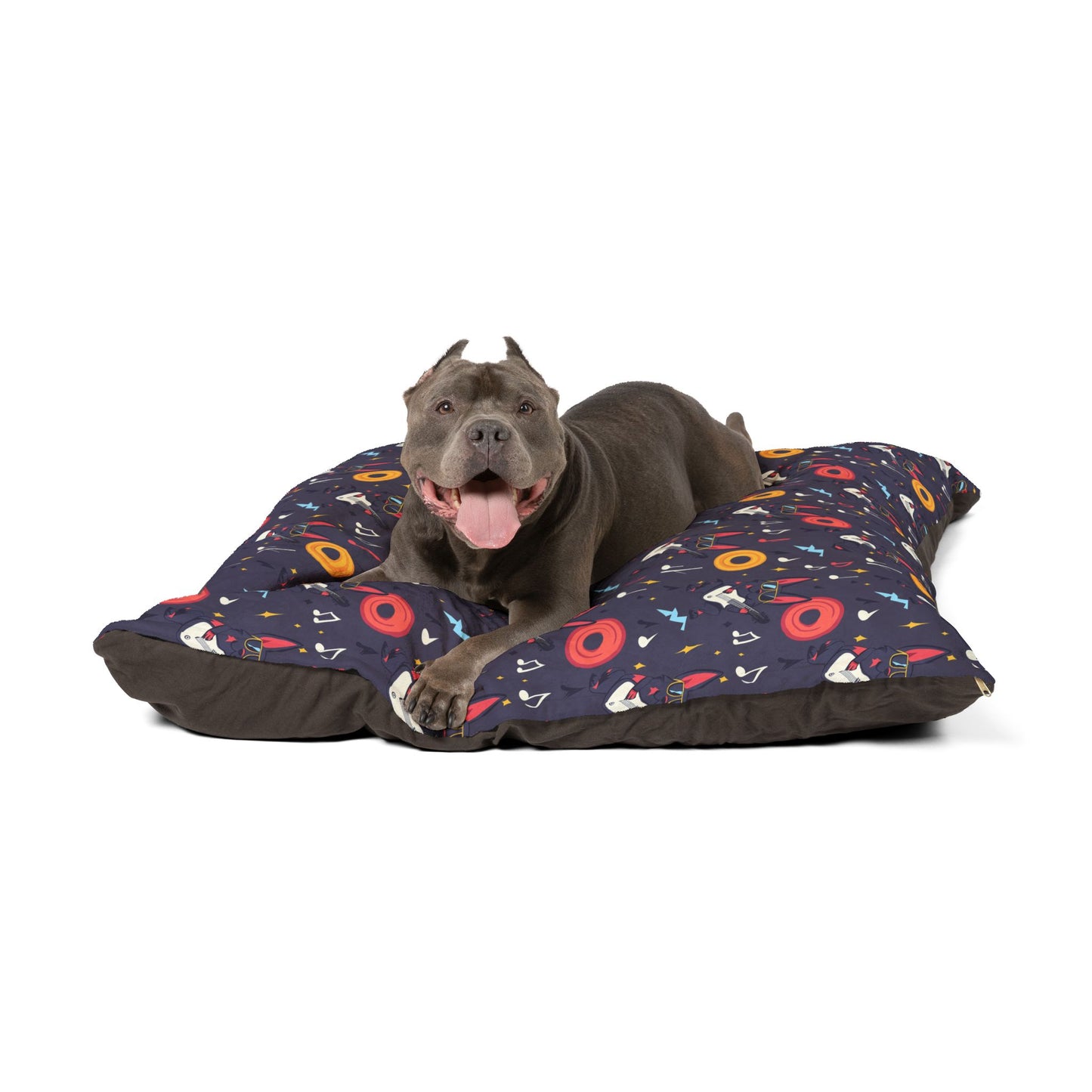 Music Vibes Dog Pet Bed – Fun, Cozy & Washable
