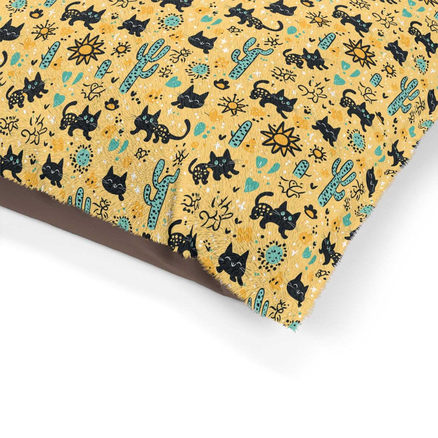 Desert Cat Adventure Pet Bed – Soft, Cozy & Washable