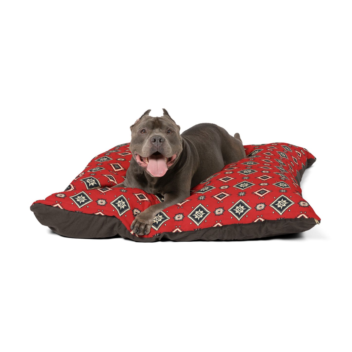 Cozy Geometric Pet Bed - Stylish & Comfortable Dog/Cat Cushion